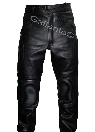 Limo Padded Biker Leather Trousers
