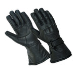 Gallanto BlackMotorcycle Armoured Thinsulate Leather Winter Long Gloves Biker