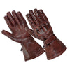 Gallanto Red Motorcycle Armoured Thinsulate Leather Winter Long Gloves Biker