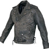 Stonewash Brando Leather Biker Jacket