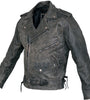 Stonewash Brando Leather Biker Jacket