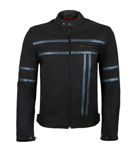 Men's Genuine Leather Jacket Biker Motorcycle Classic Leather Jackets Outerwear