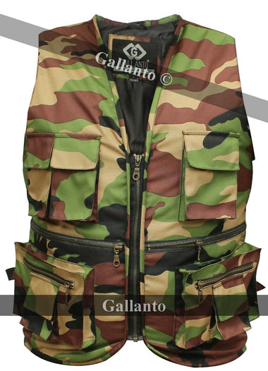 Military Camouflage Hunter Fisherman's Multi Pocket Mens Womens Vest Waiscoat