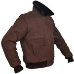 Brown Nubuck Pilot Leather Jacket