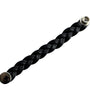 Plain Braided Black Leather Vest Waistcoat Extender