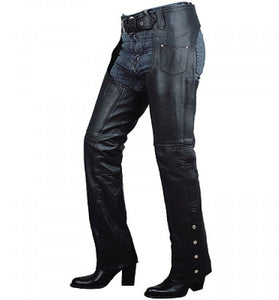 Unisex Plain Leather Chap