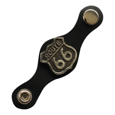 Route 66 Black Leather Vest Waistcoat Extender