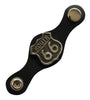 Route 66 Black Leather Vest Waistcoat Extender