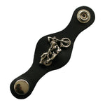 Chopper Badge Black Leather Vest Waistcoat Extender