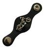 Chopper Badge Black Leather Vest Waistcoat Extender