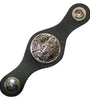 In God we Trust Badge Black Leather Vest Waistcoat Extender