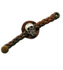 Skull Braided Brown Leather Vest Waistcoat Extenders (one in a pack)