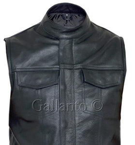Sons of Anarchy Style Leather Gilet