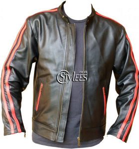 Vertigo – Red Striped Leather Jacket